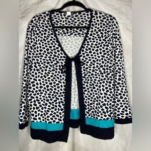 Dolcezza Simply Art XL animal print coverup cardigan